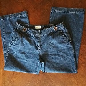 Talbots 100% cotton wide leg jeans